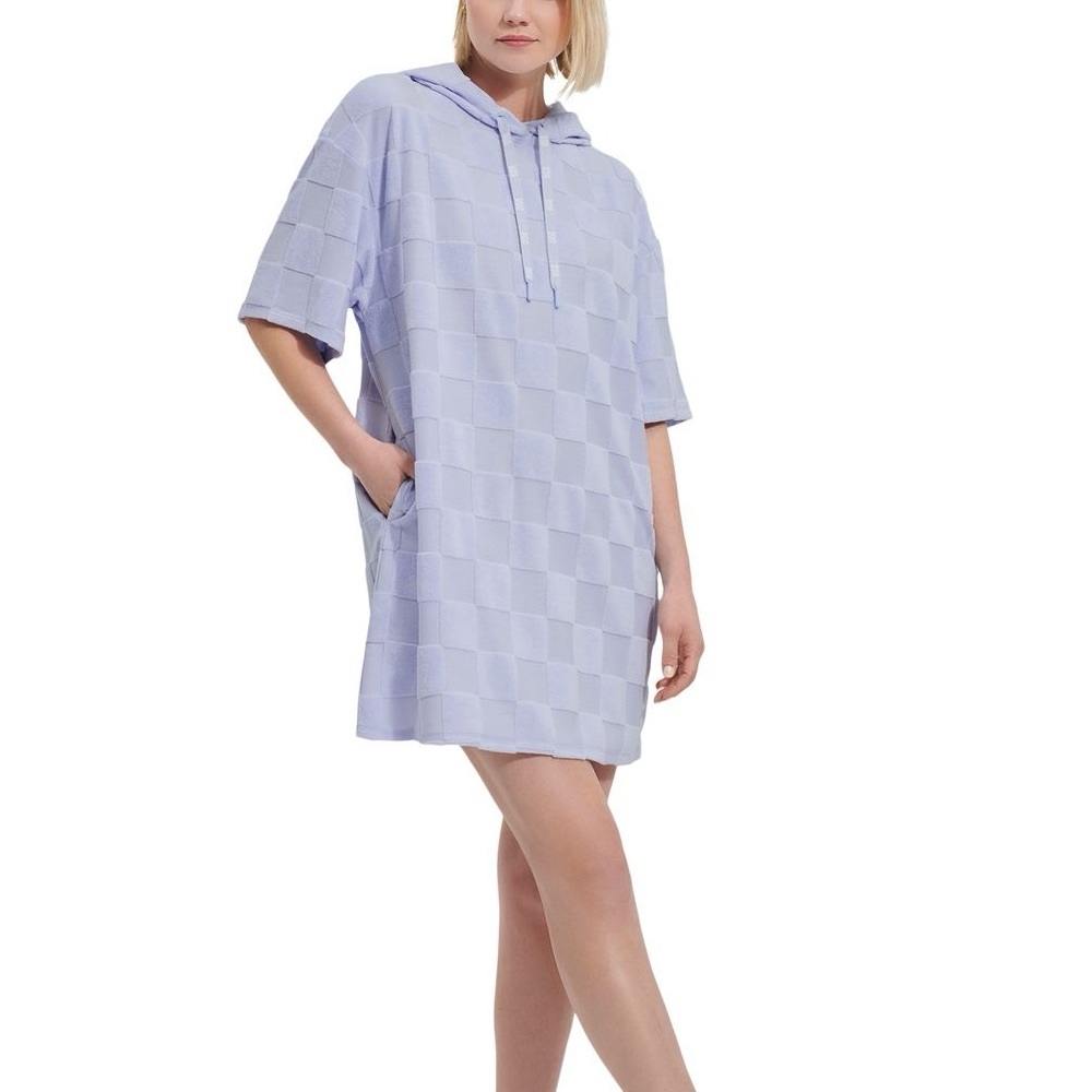 UGG Ocean Fog Kassey Hooded Dress Check Size Large